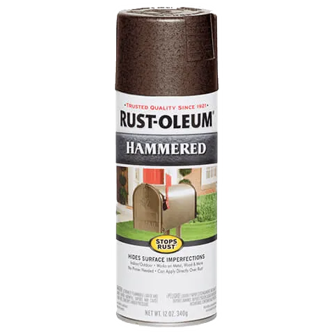 12 OZ Stops Rust Hammered Spray Paint - Brown