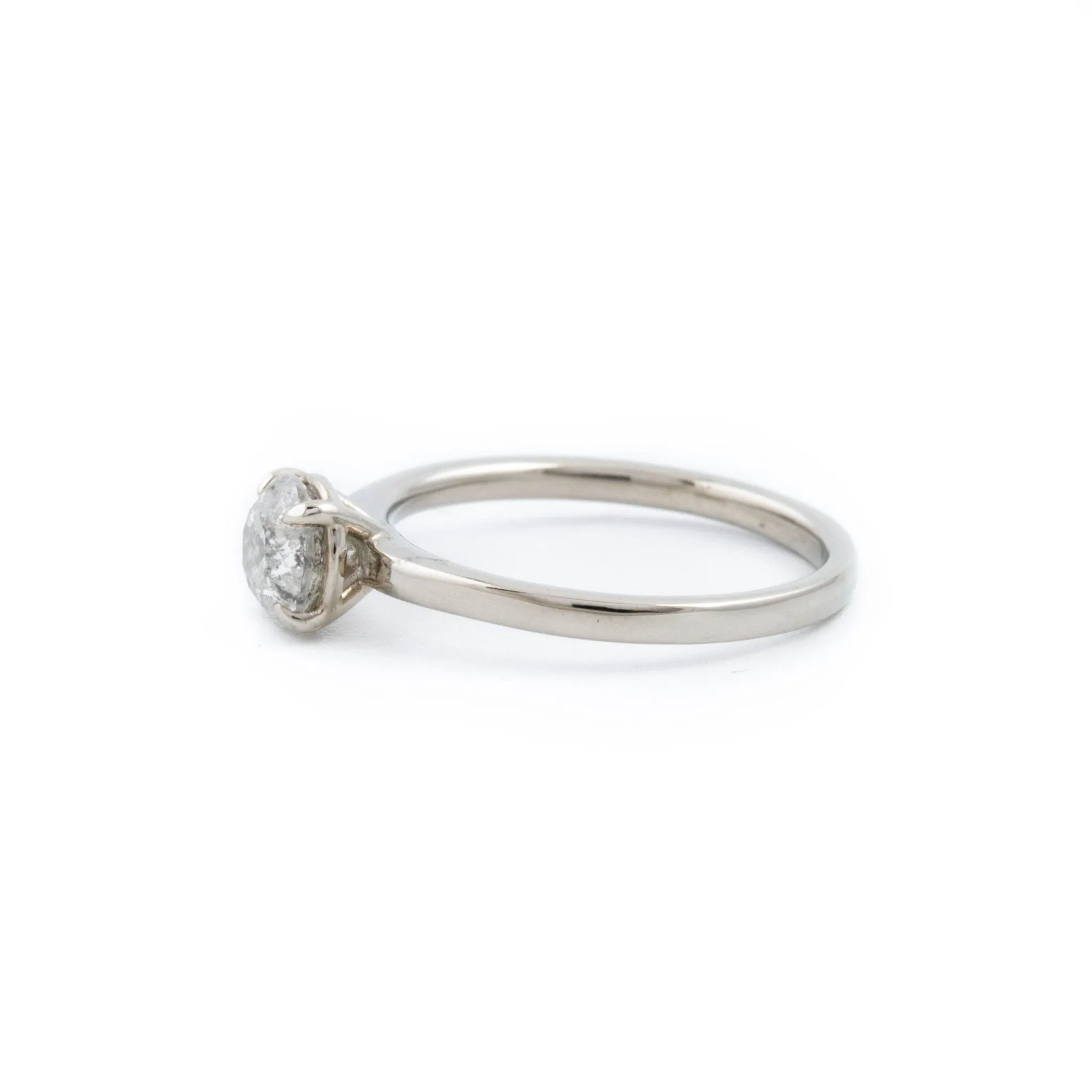 14K White Gold Salt & Pepper Diamond Ring