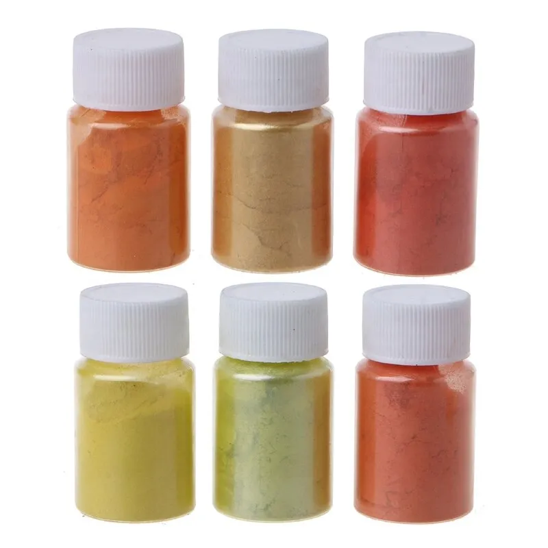 6 Color Sets - Rainbow Pearl Powder Resin Pigment