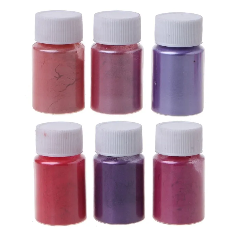 6 Color Sets - Rainbow Pearl Powder Resin Pigment