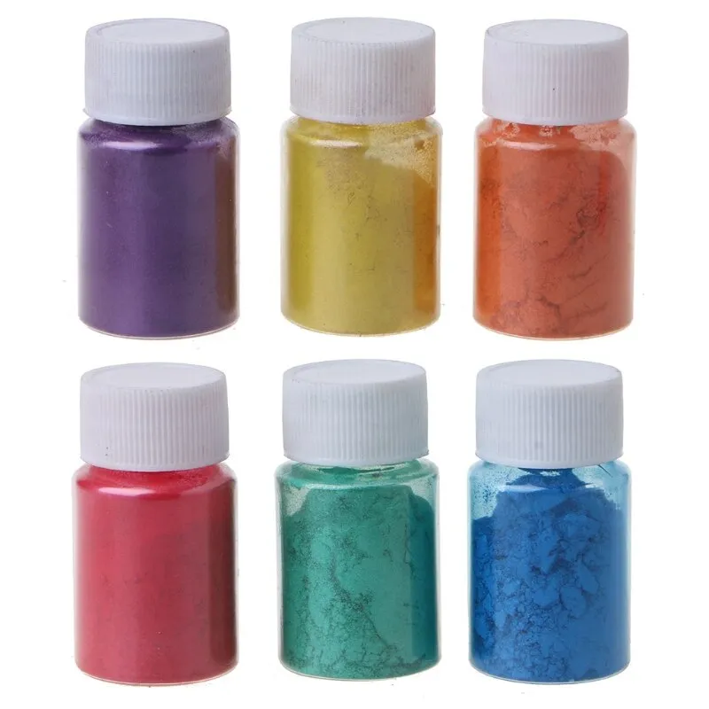 6 Color Sets - Rainbow Pearl Powder Resin Pigment