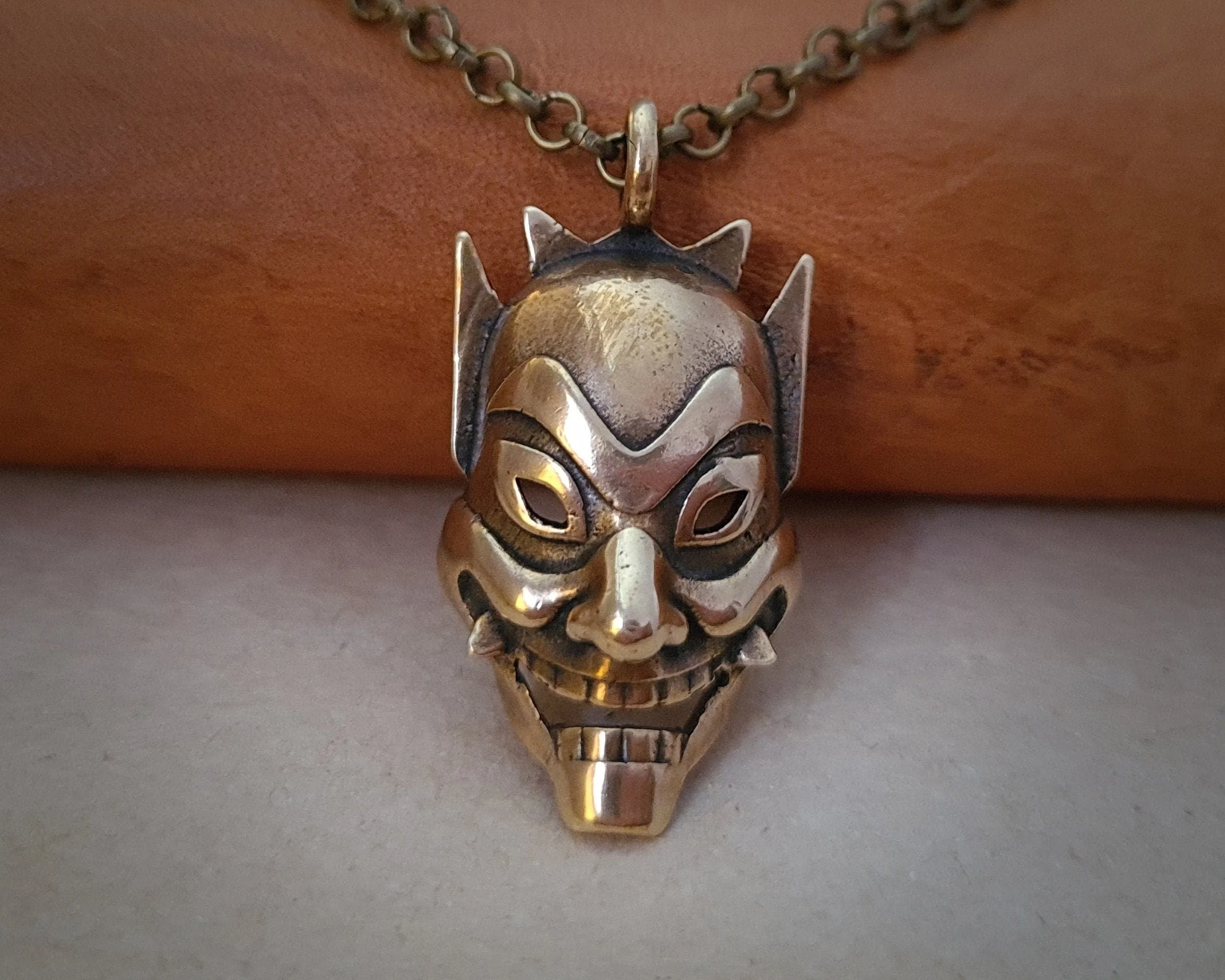 925 Sterling Silver Avatar The Last Airbender Zuko Blue Spirit Mask Necklace Pendant Charm