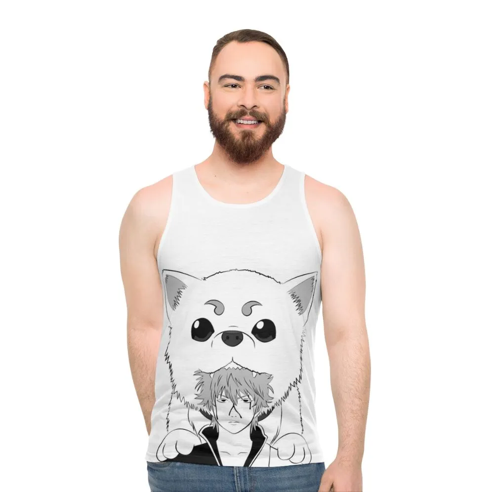 Adorable Dog God Unisex Tank Top for Gintama Fans