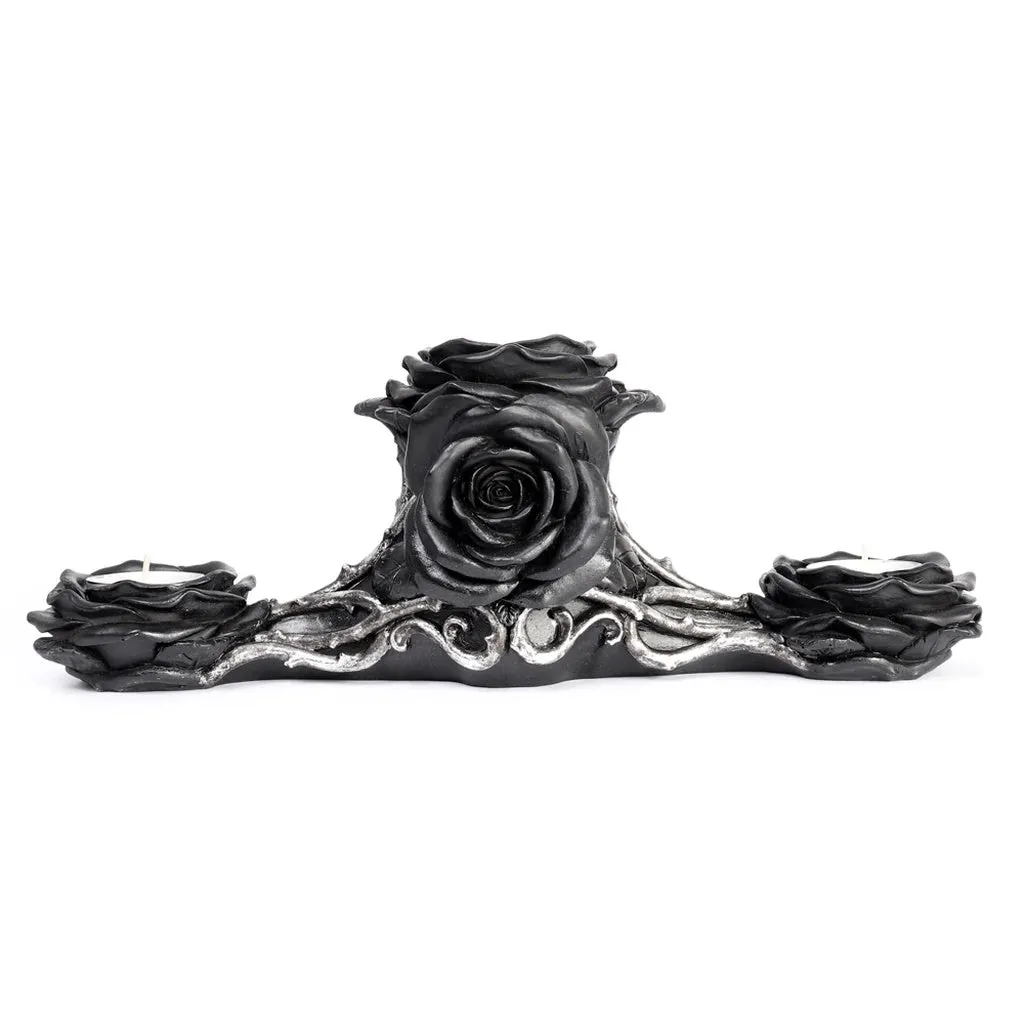 Alchemy Black Rose Triple T-Light Holder