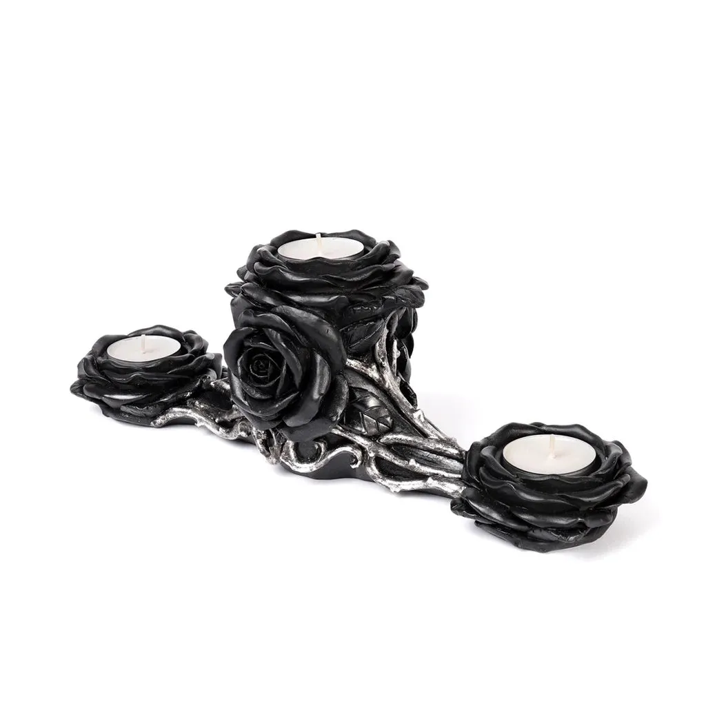 Alchemy Black Rose Triple T-Light Holder