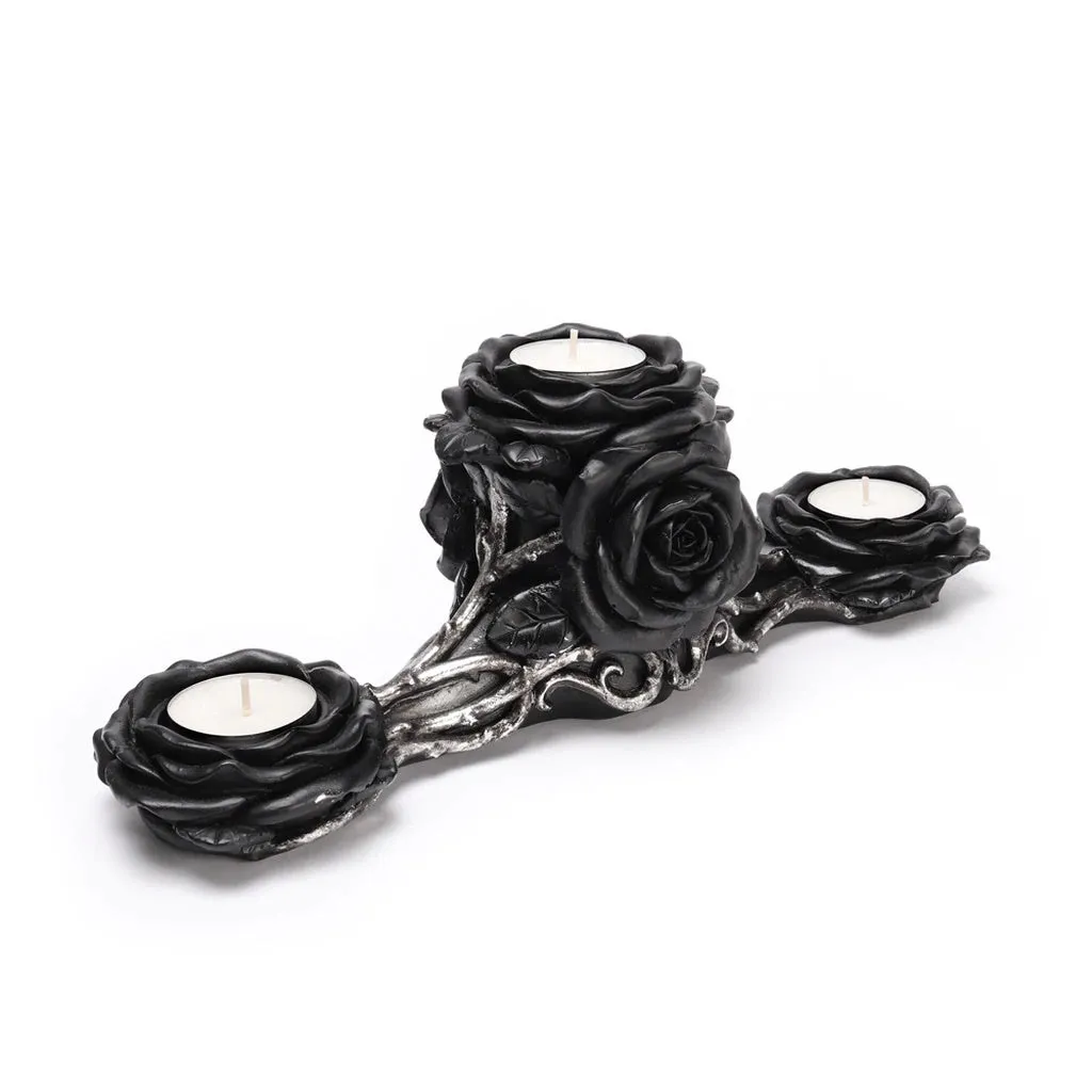 Alchemy Black Rose Triple T-Light Holder