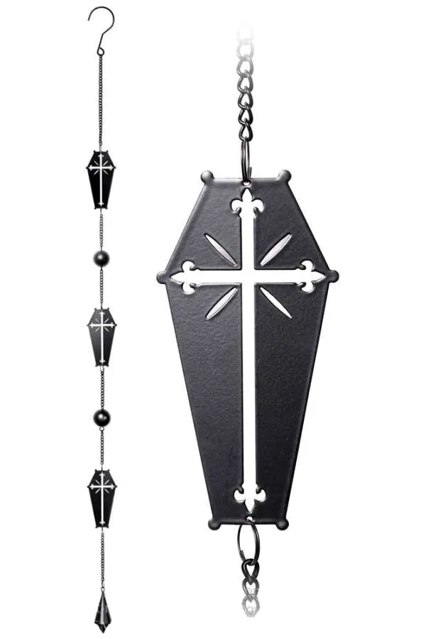 Alchemy Coffin Cross Wind Chime