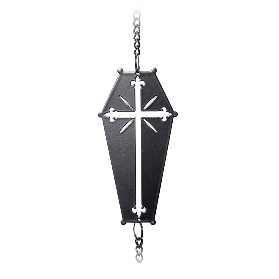 Alchemy Coffin Cross Wind Chime