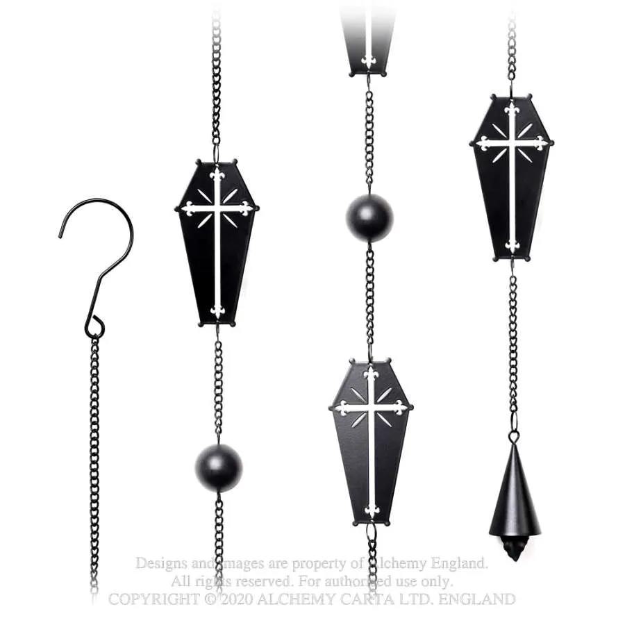 Alchemy Coffin Cross Wind Chime