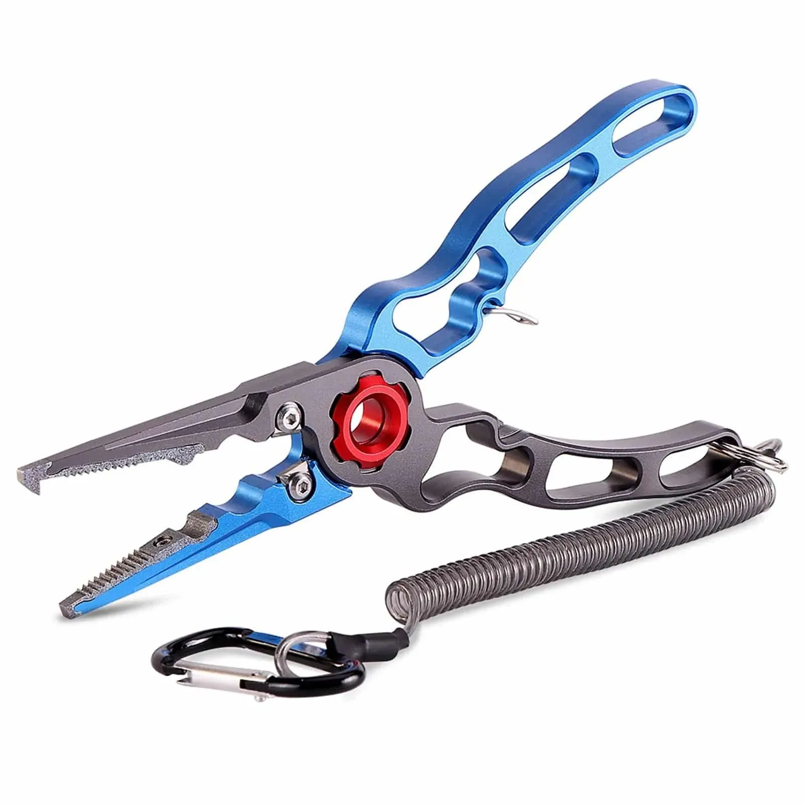 Aluminium Fishing Pliers Hook Remover Pliers Fish Holder Split Ring Tool Clip Clamp Line Cutters with Lanyard All for Fishing