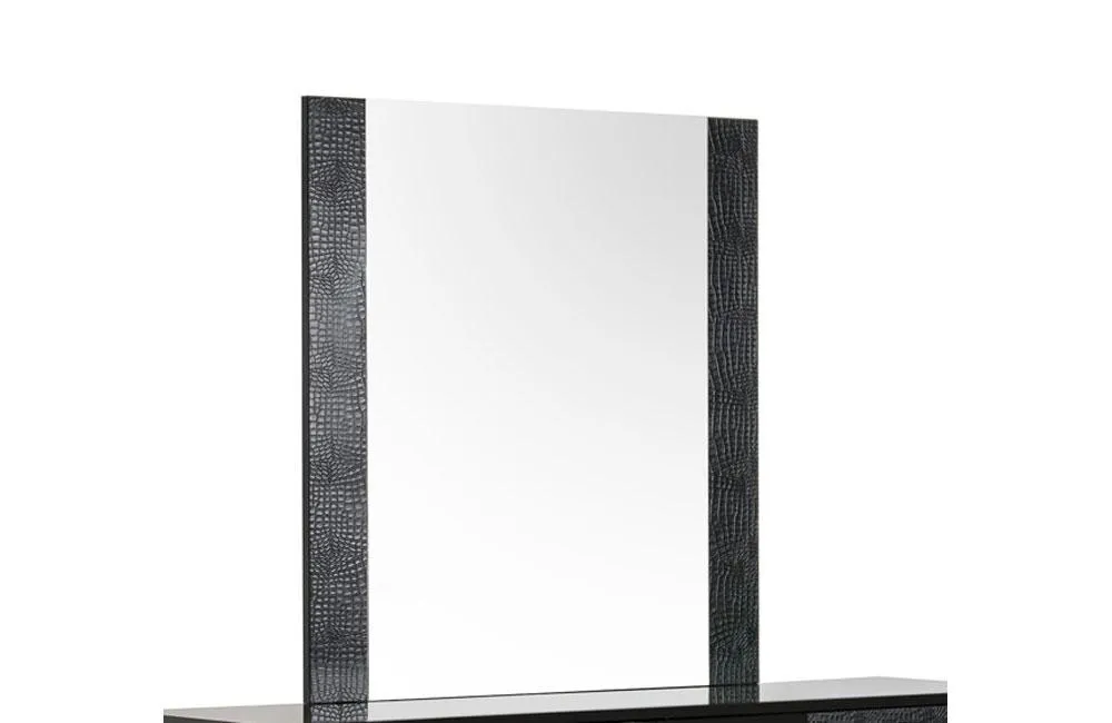 Ancona Italian Modern Mirror Black