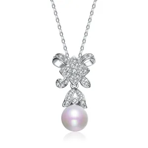 Antoinette Bow Pearl Pendant