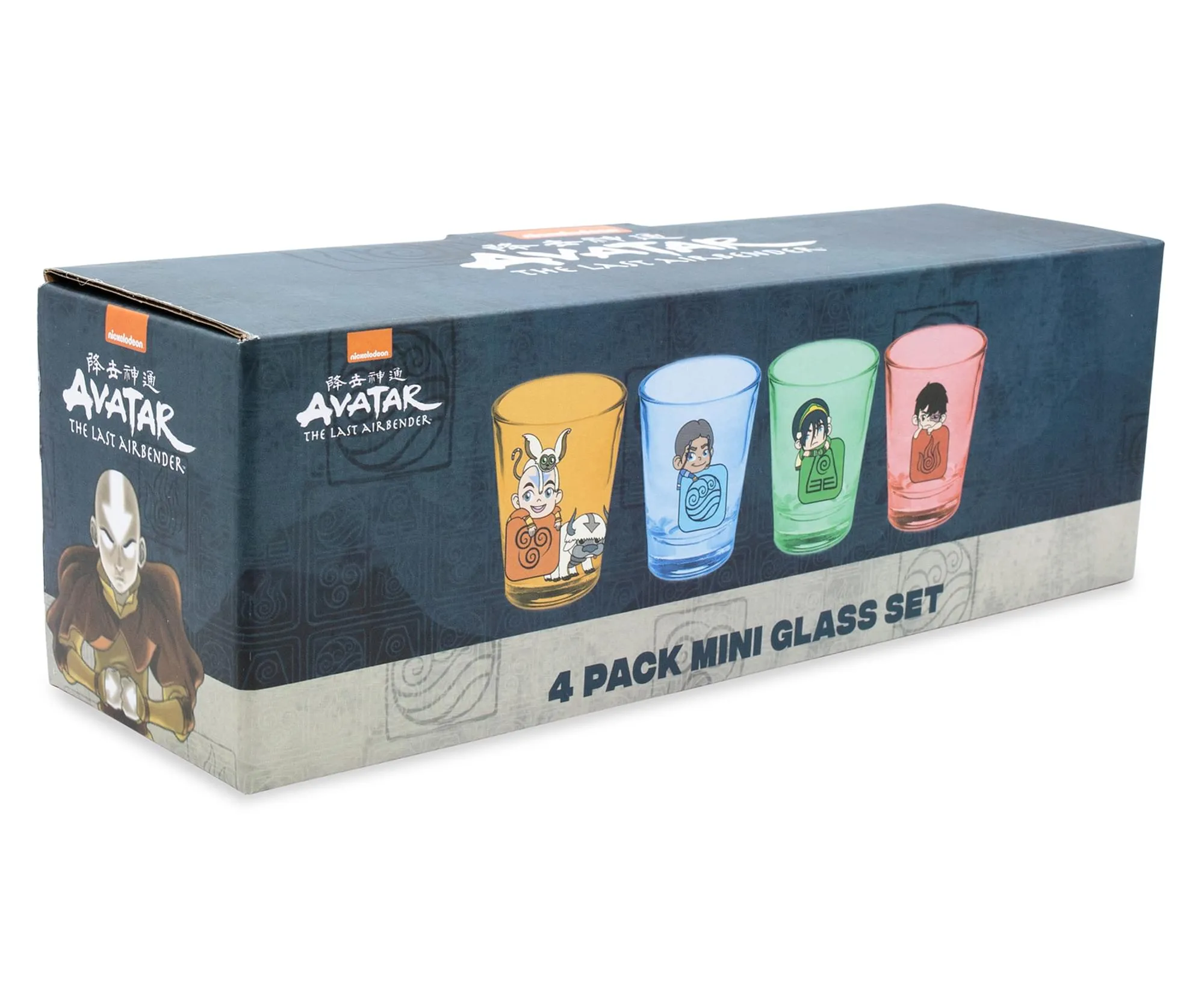 Avatar: The Last Airbender Chibi Characters 2-Ounce Shot Glasses | Set of 4