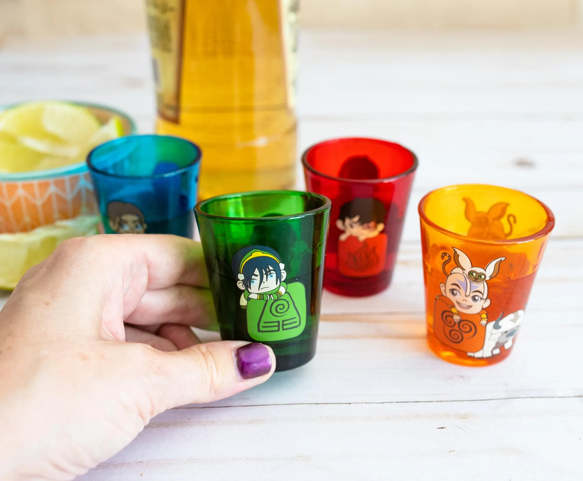 Avatar: The Last Airbender Chibi Characters 2-Ounce Shot Glasses | Set of 4