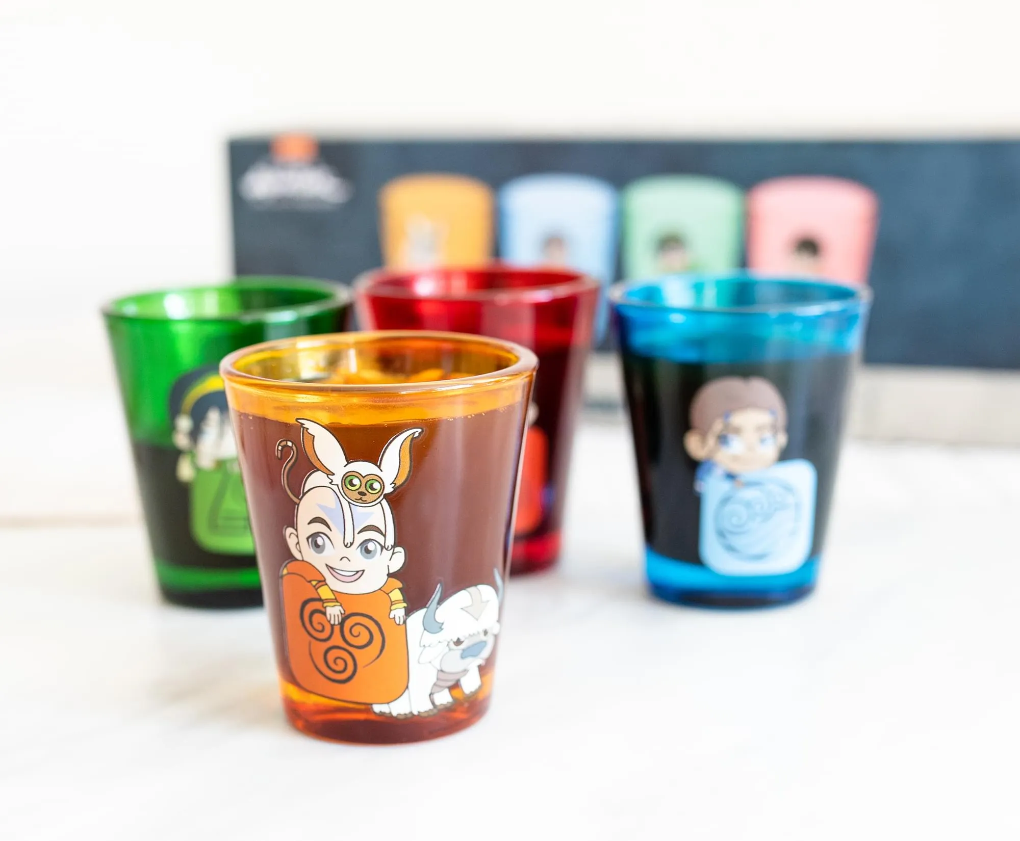 Avatar: The Last Airbender Chibi Characters 2-Ounce Shot Glasses | Set of 4