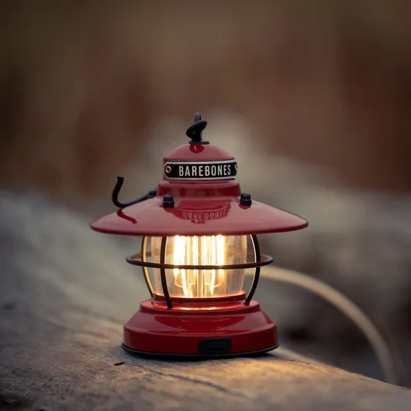 Barebones Edison Mini Lantern Red - (3-Pack)