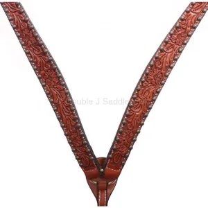 BC077 - Hand-Tooled Chestnut Breast Collar