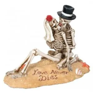 Beach Lovers Skeleton Wedding Cake Topper