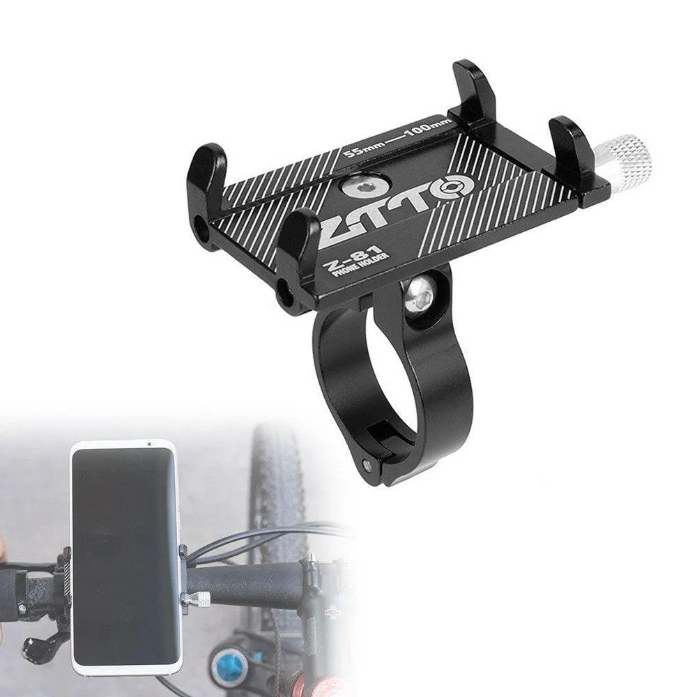 Bicycle Phone Mount Aluminum Alloy Cycling Bike Phone Holder Motorcycle MTB Road Bike Handlebar Mobile Phone GPS Mount Holder Cradle