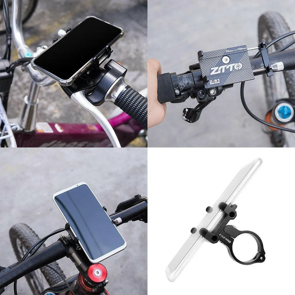 Bicycle Phone Mount Aluminum Alloy Cycling Bike Phone Holder Motorcycle MTB Road Bike Handlebar Mobile Phone GPS Mount Holder Cradle