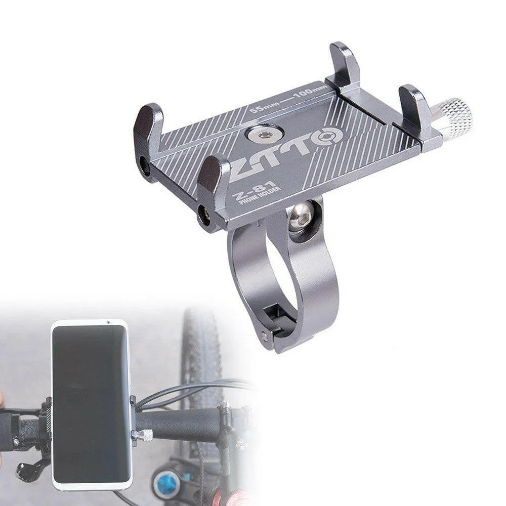 Bicycle Phone Mount Aluminum Alloy Cycling Bike Phone Holder Motorcycle MTB Road Bike Handlebar Mobile Phone GPS Mount Holder Cradle