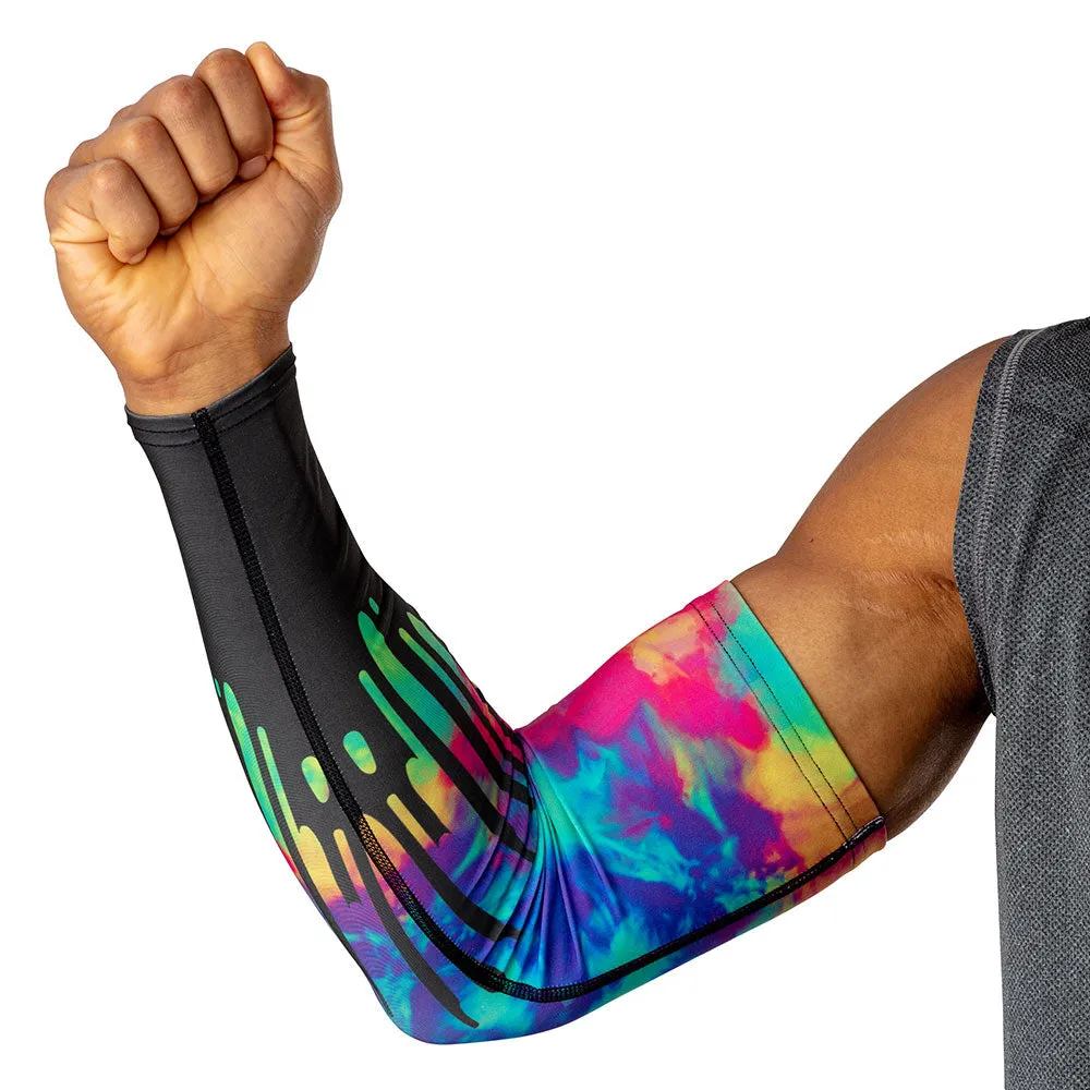 Black Tie Dye Drip Showtime Compression Arm Sleeve