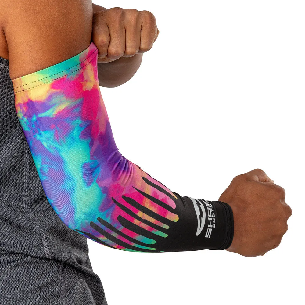 Black Tie Dye Drip Showtime Compression Arm Sleeve