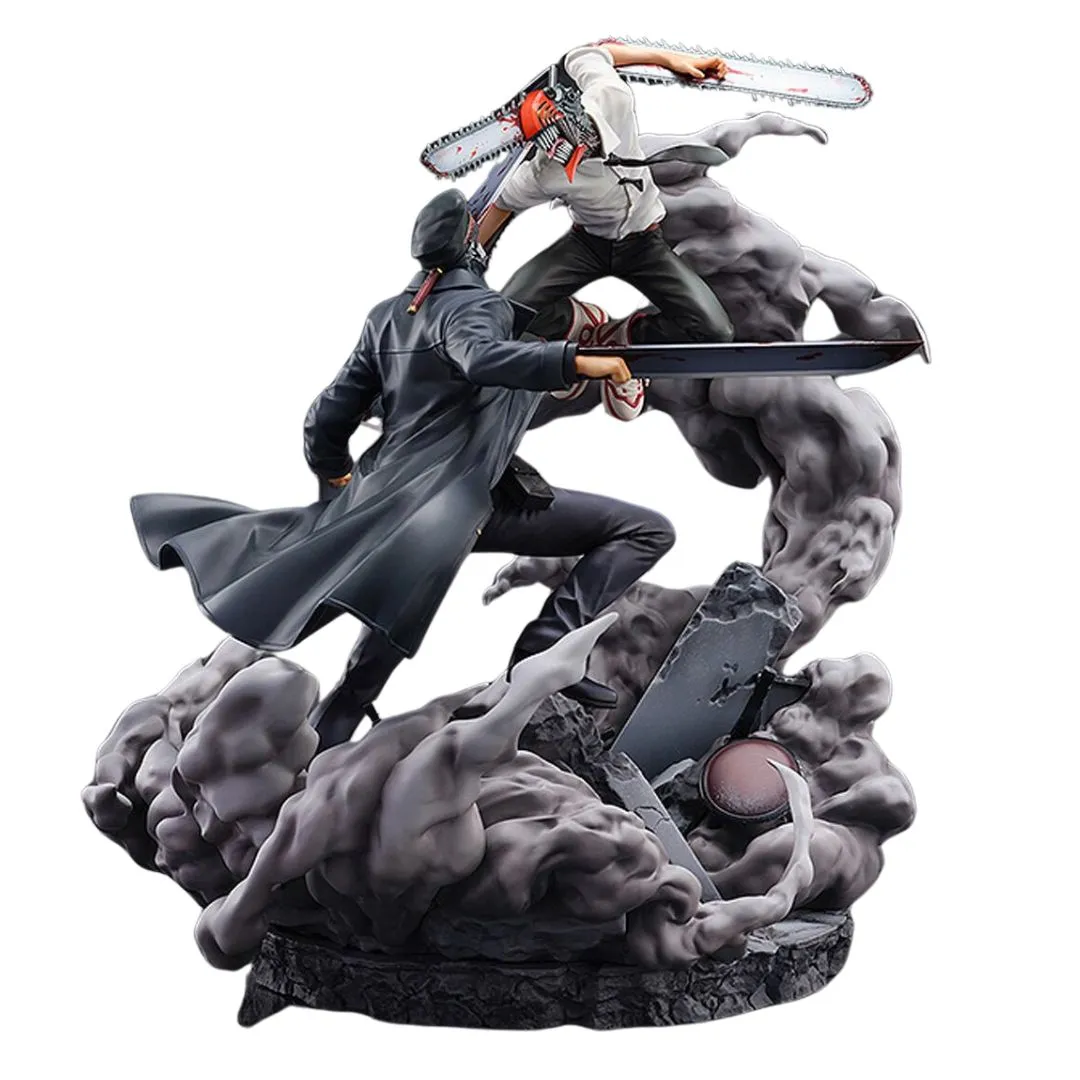 Chainsaw Man vs Samurai Sword Super Station statue by Sega Goods