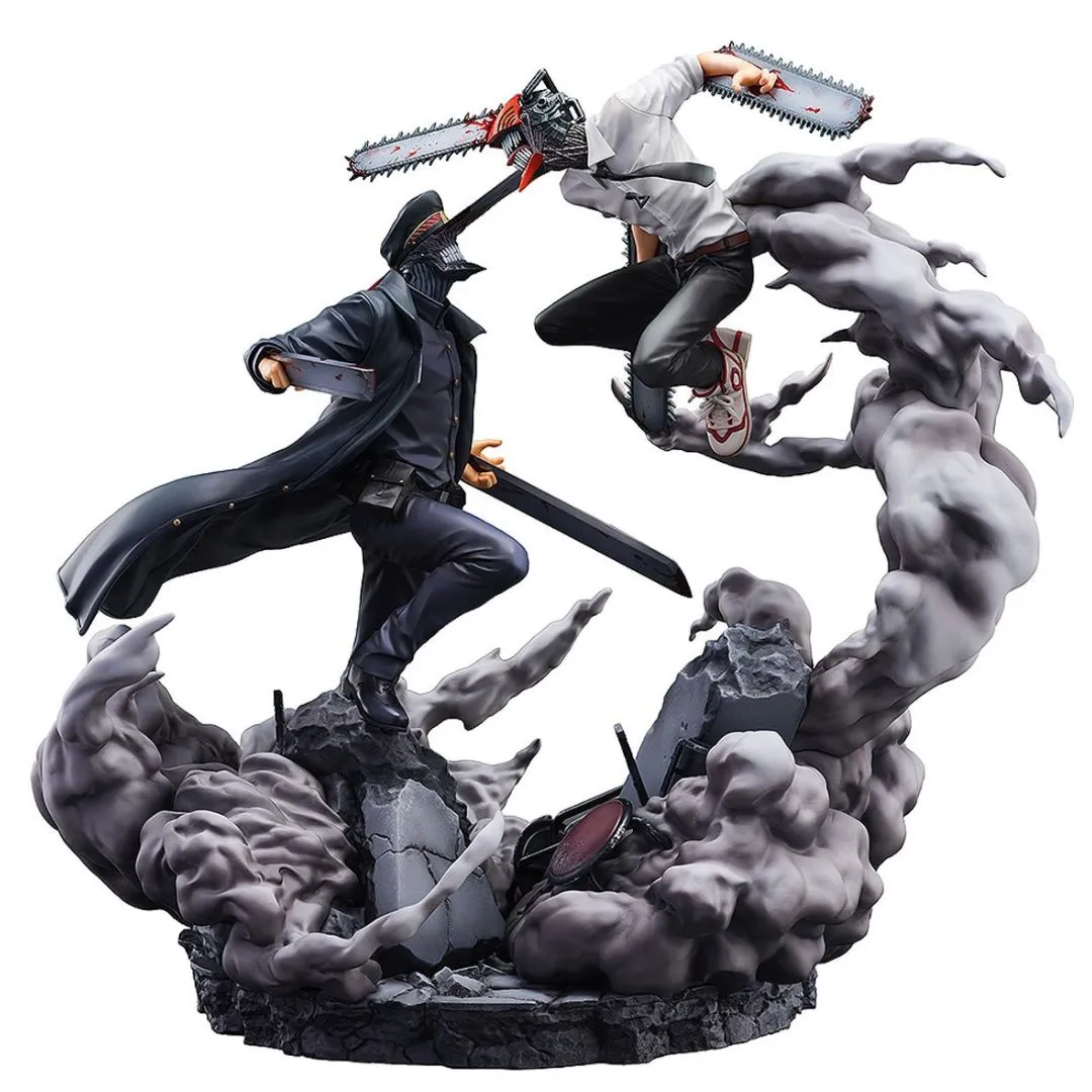 Chainsaw Man vs Samurai Sword Super Station statue by Sega Goods