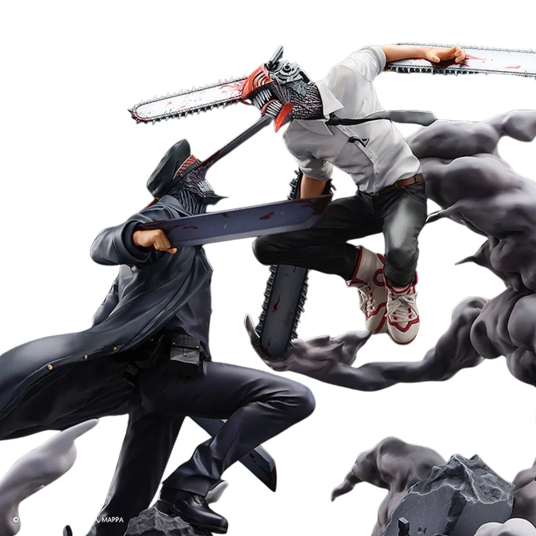 Chainsaw Man vs Samurai Sword Super Station statue by Sega Goods