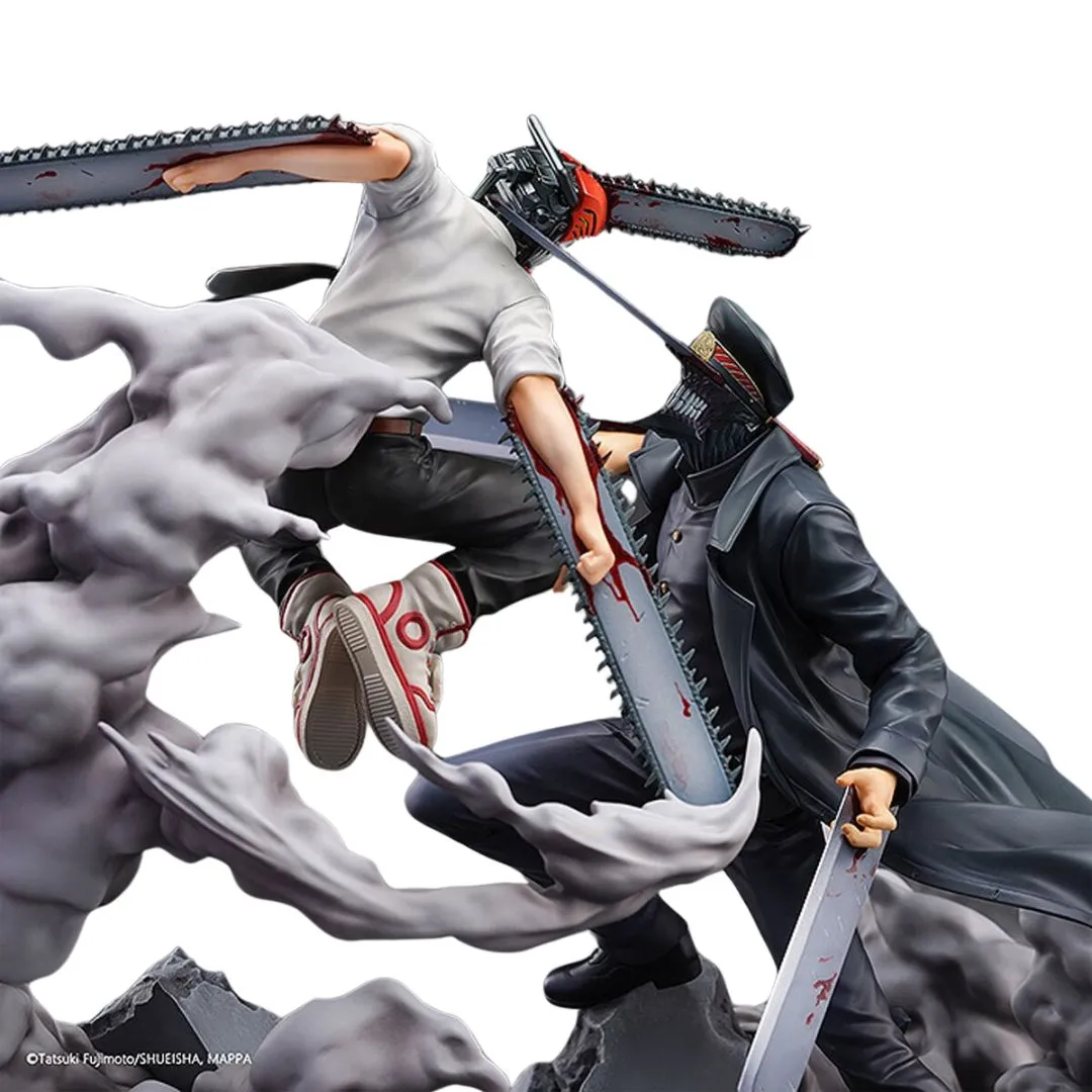 Chainsaw Man vs Samurai Sword Super Station statue by Sega Goods