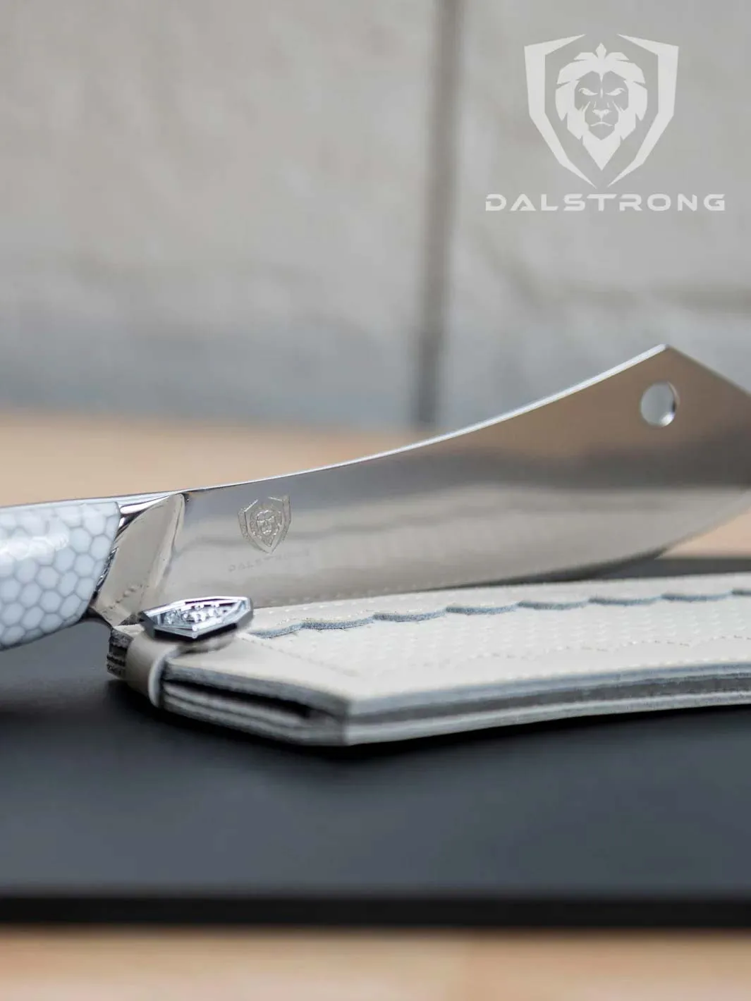 Chef & Cleaver Hybrid Knife 8" | The Crixus | Frost Fire Series | NSF Certified | Dalstrong ©