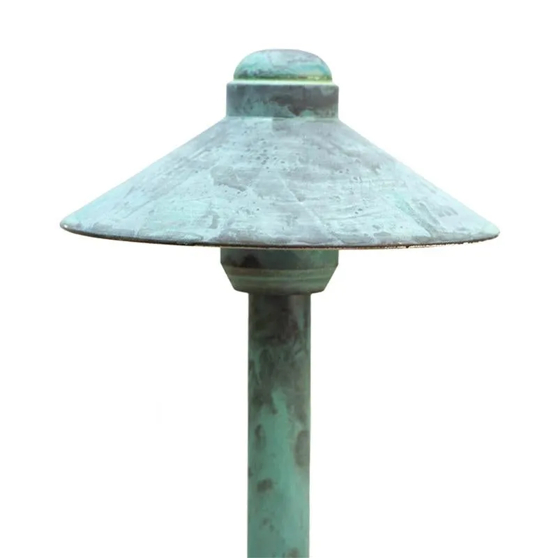 CopperMoon CM.6014 12V Copper 6" Path Light Top, 10.75" X 3/4" Copper Stem With Stake