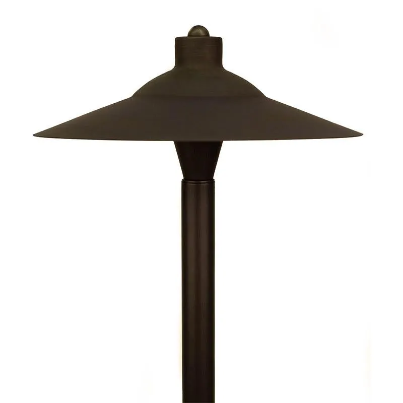 CopperMoon CM.750-20CG 12V Copper 11" Commercial Grade Path Light Top, 18" Copper Stem With Stake