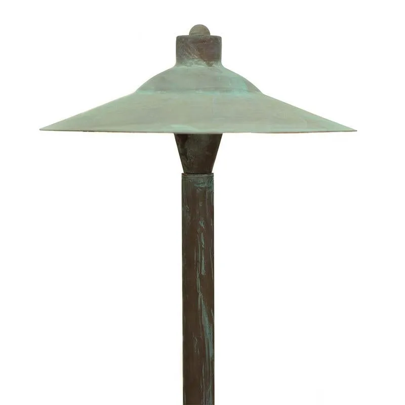 CopperMoon CM.750-20CG 12V Copper 11" Commercial Grade Path Light Top, 18" Copper Stem With Stake