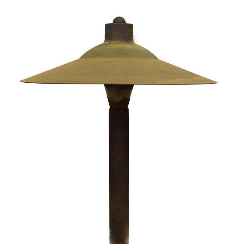 CopperMoon CM.750-20CG 12V Copper 11" Commercial Grade Path Light Top, 18" Copper Stem With Stake