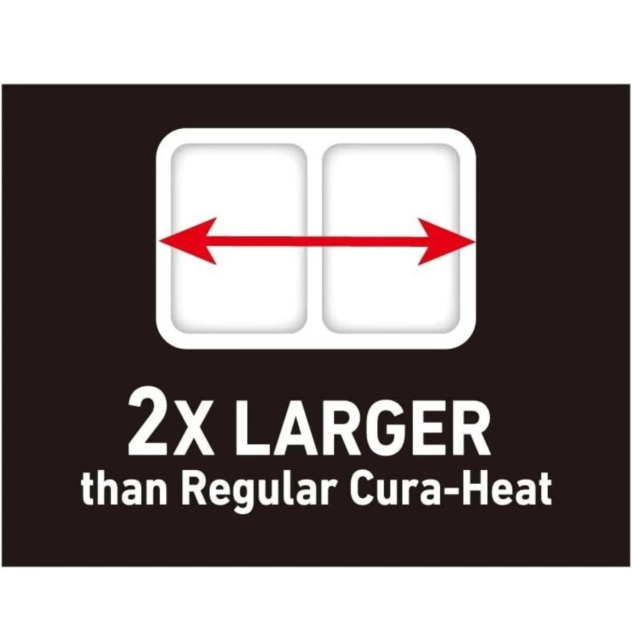 Cura Heat Back Pain MAX size Direct-to-Skin, Pack of 2