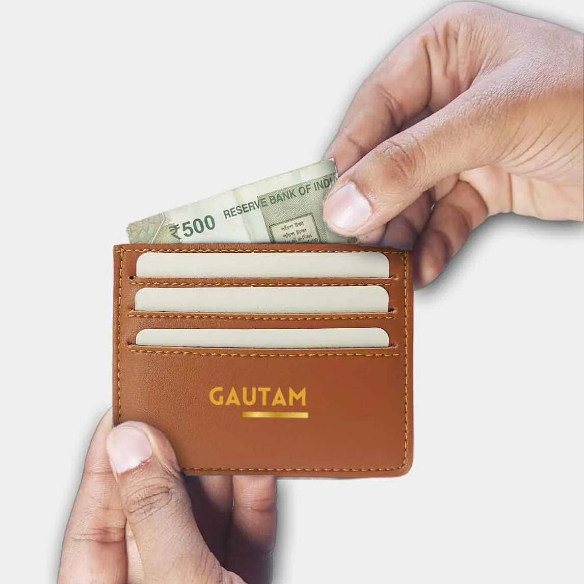 Customized ATM Card Holder for Men - Add Name