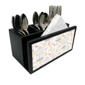 Cutlery Tissue Holder Napkin Stand -  Bird Cage