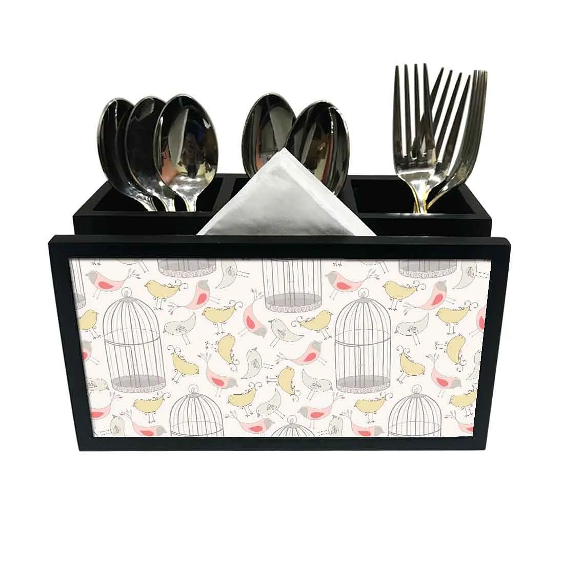 Cutlery Tissue Holder Napkin Stand -  Bird Cage