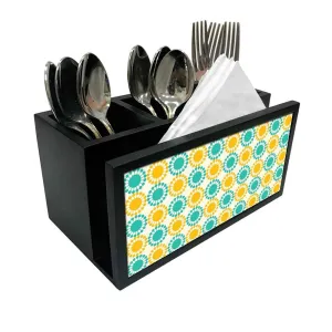 Cutlery Tissue Holder Napkin Stand -  Circle Pattern