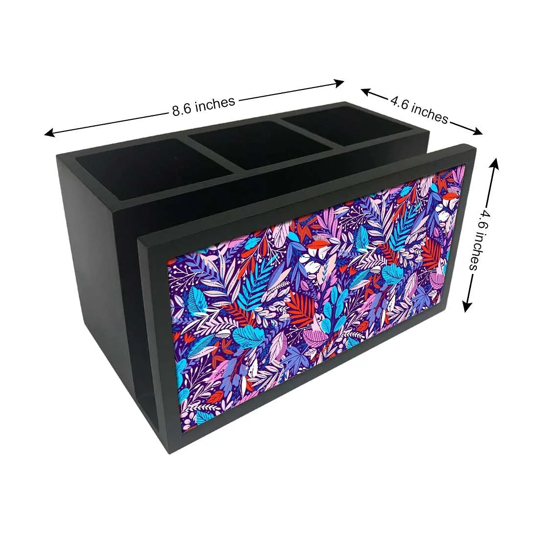 Cutlery Tissue Holder Napkin Stand -  Jungle Purple Multicolor Florals