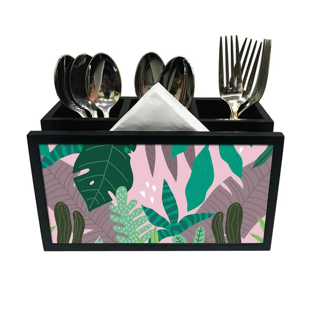 Cutlery Tissue Holder Napkin Stand -  Tropical Vibes