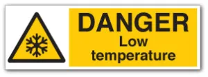 DANGER Low temperature