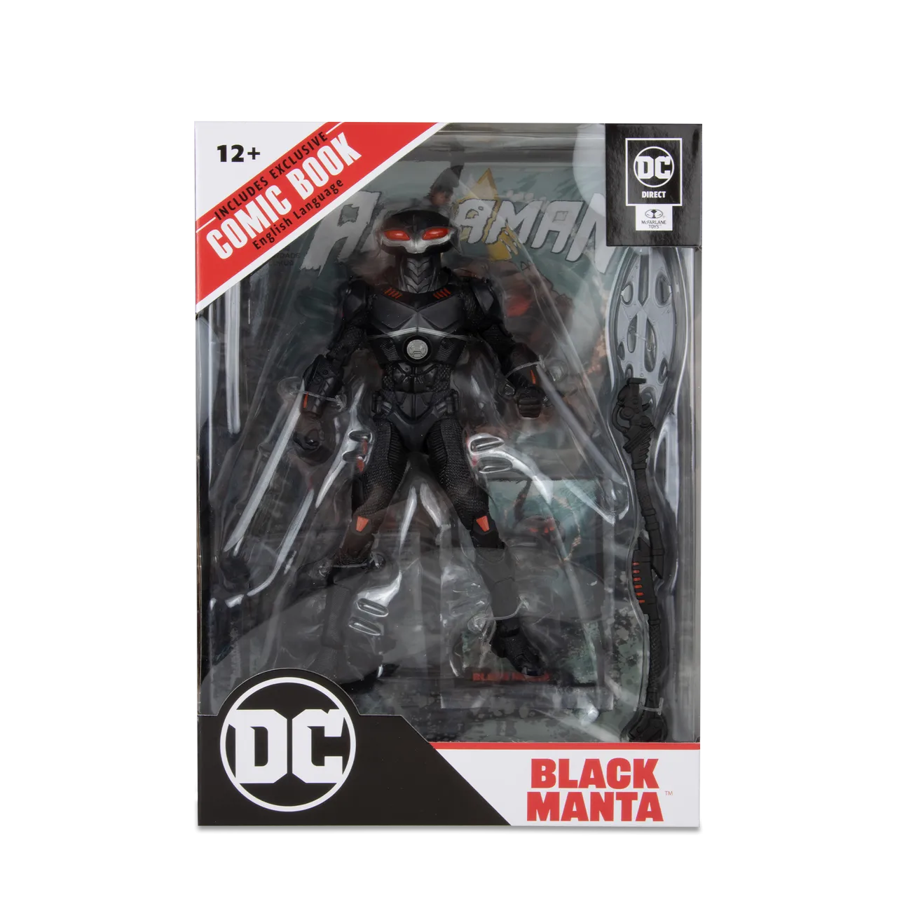 DC Multiverse Black Manta w/Aquaman Comic (DC Page Punchers) 7" Inch Scale Action Figure - McFarlane Toys