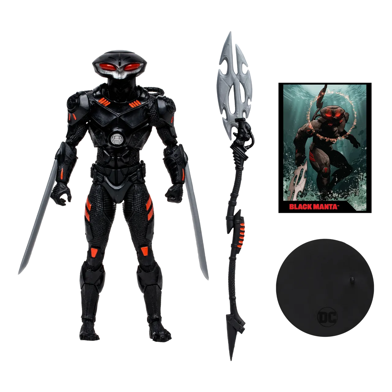 DC Multiverse Black Manta w/Aquaman Comic (DC Page Punchers) 7" Inch Scale Action Figure - McFarlane Toys