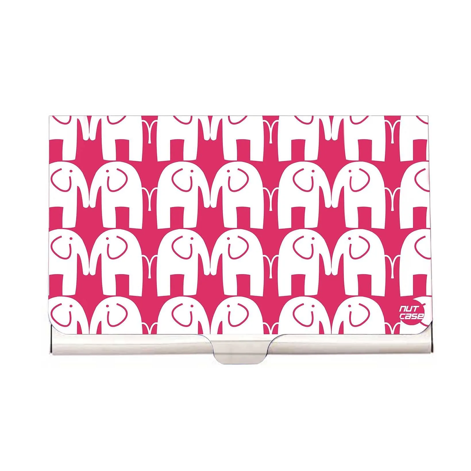 Designer Visiting Card Holder Nutcase - Couple Elecphants