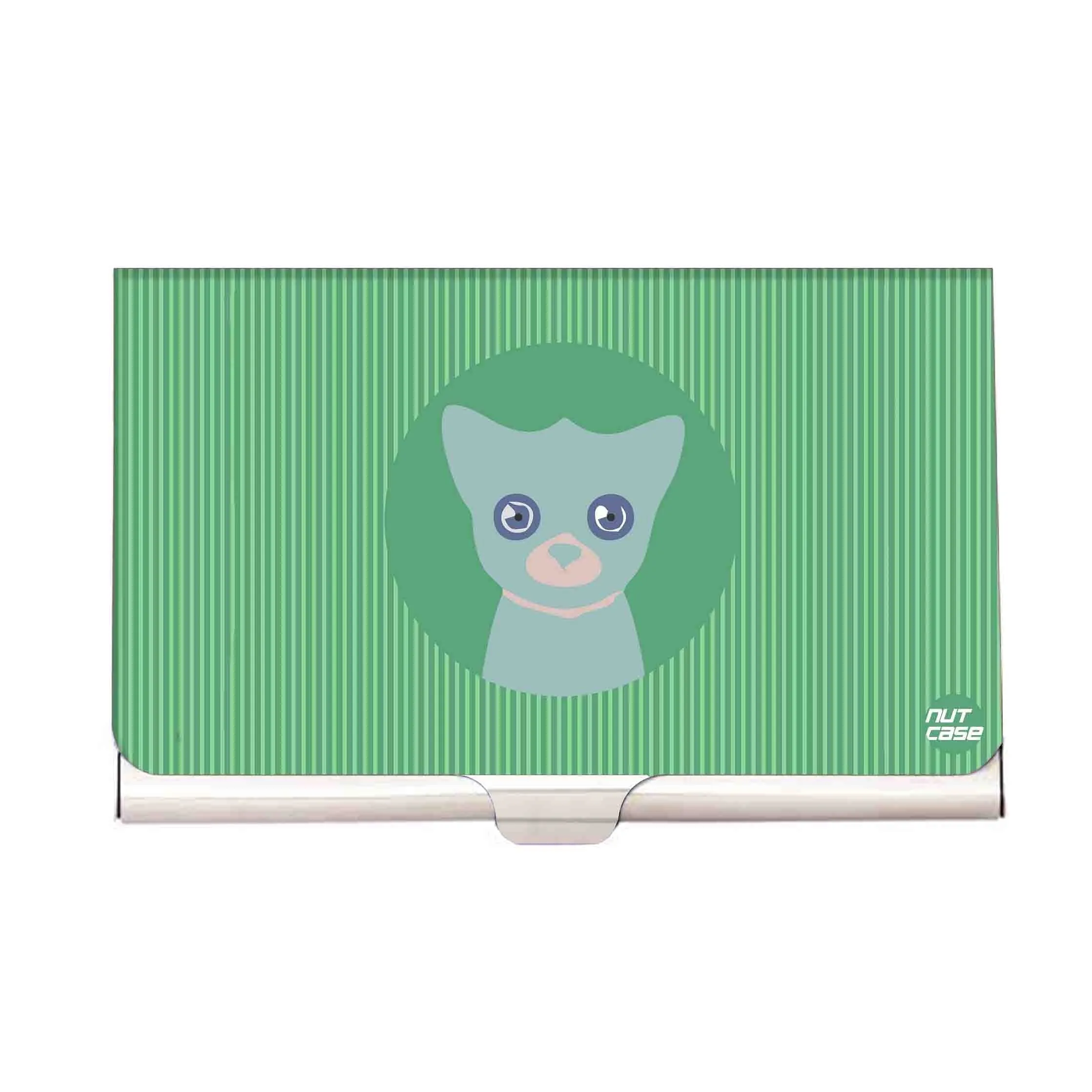 Designer Visiting Card Holder Nutcase -Cute Kitty In The Center