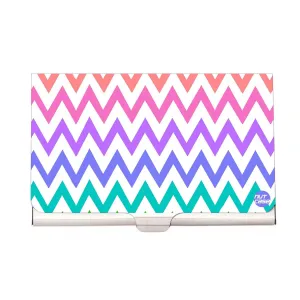 Designer Visiting Card Holder Nutcase - Rainbow Chevron