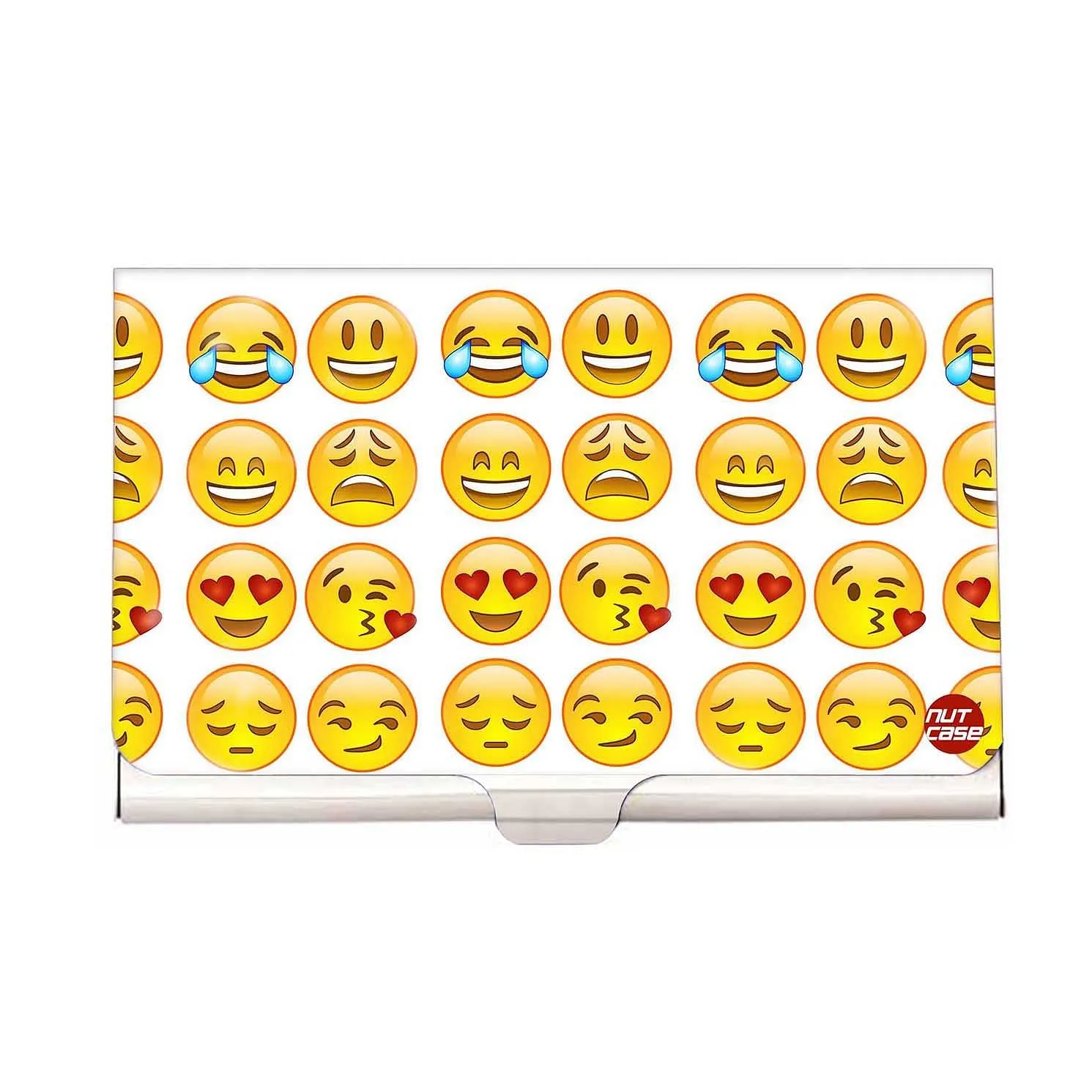 Designer Visiting Card Holder Nutcase - Smiley Faces